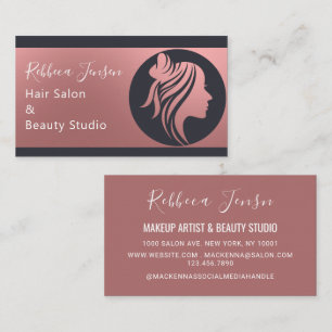 Professional Hair Salon Makeup Lash Business Card