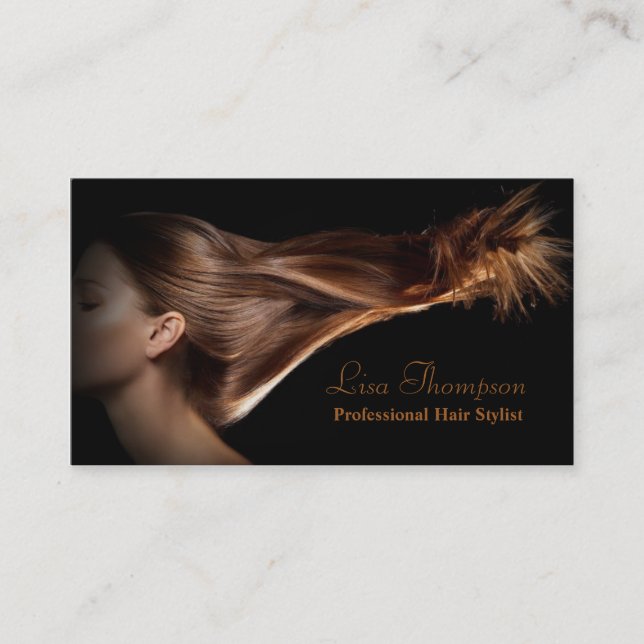 Professional Hair Stylist Beauty Salon Model Card (Front)
