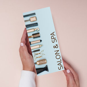 Professional Hair Stylist Price List Service Salon Rack Card