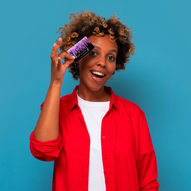 Professional Hairdresser Beauty Salon Hot Pink Business Card (Professional Hairdresser Beauty Salon Hot Pink Business Card)