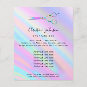 professional hairdresser hairstylist flyer