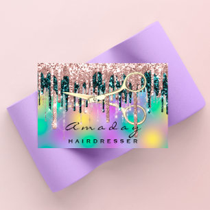 Professional Hairdresser Scissors Rose QR CODE Business Card