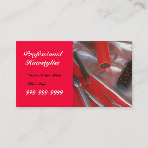 Professional Hairstylist customisable bus.card Business Card