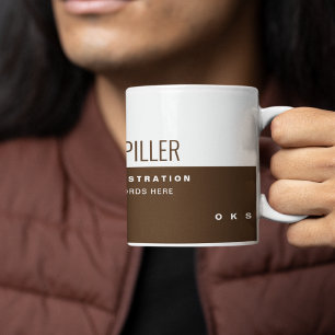 Professional Half-Brown Half-White Modern Coffee Mug