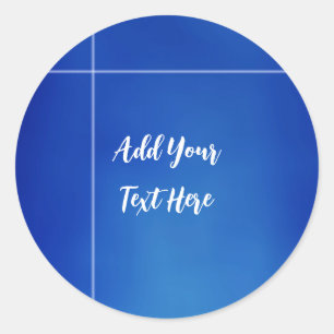 Professional handwriting add text modern blue classic round sticker