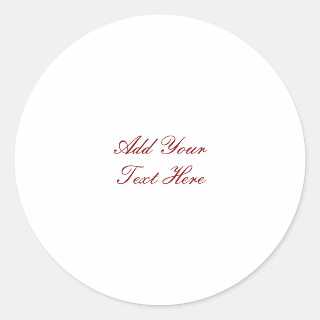 Professional handwriting add text modern classic round sticker (Front)