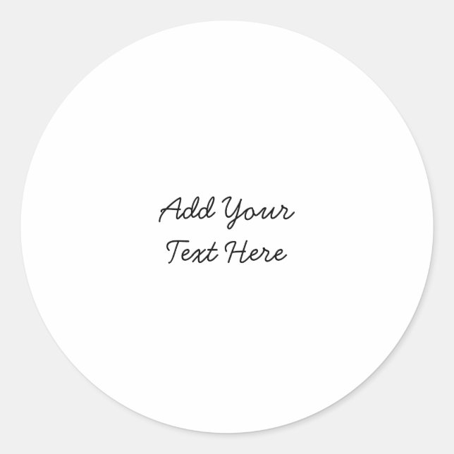 Professional handwriting add text modern classic round sticker (Front)