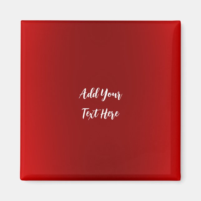 Professional handwriting add text modern red magnet (Front)