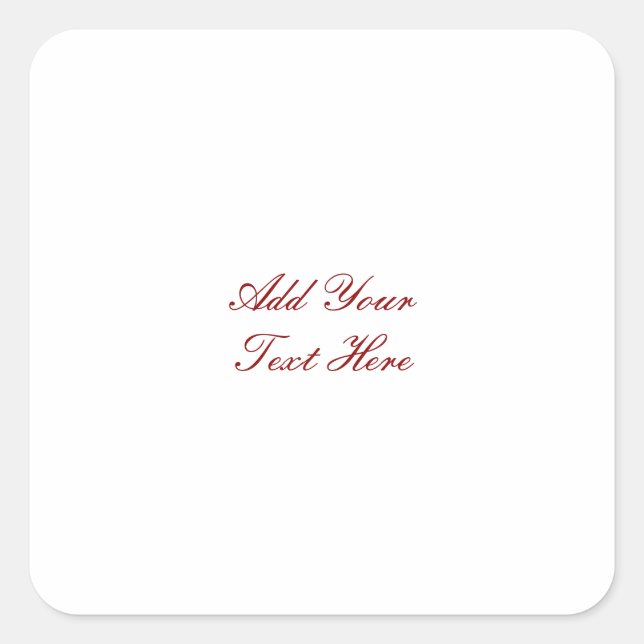 Professional handwriting add text modern square sticker (Front)