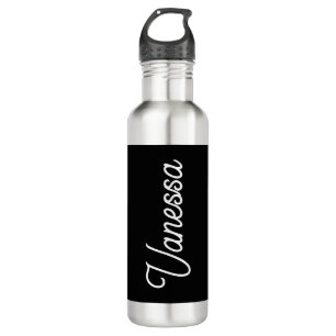 Professional handwriting name custom black 710 ml water bottle