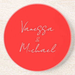 Professional handwriting name custom wedding coaster