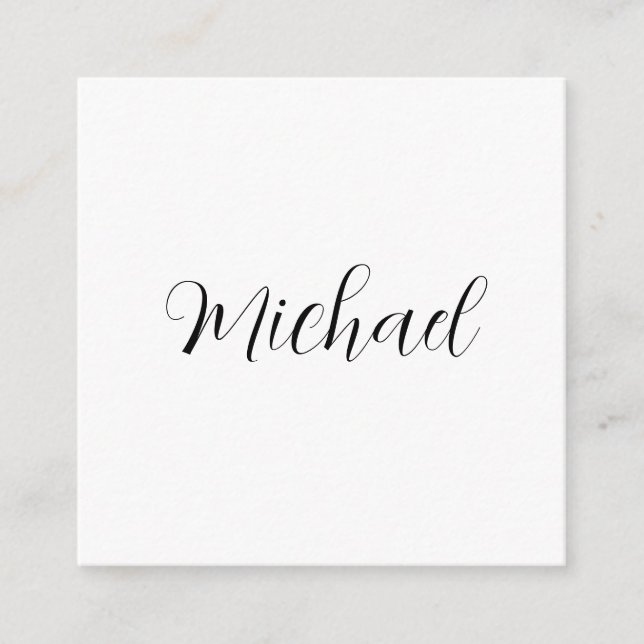 Professional handwriting name minimalist modern enclosure card (Front)