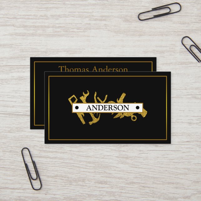 Professional Handyman Home Repair Business Custom  Business Card (Front/Back In Situ)