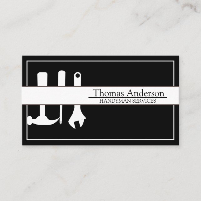 Professional Handyman Home Repair Business Custom  Card (Front)