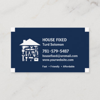 Professional Handyman Home Repair & Maintenance Business Card