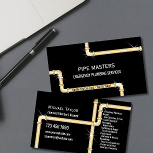 Professional Handyman Plumber Pipes Plumbing Tools Business Card
