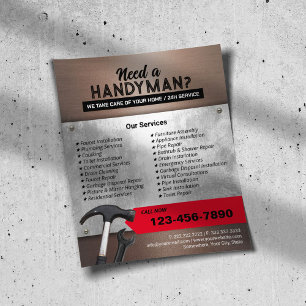 Professional Handyman & Repair Maintenance Service Flyer