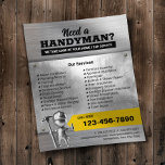 Professional Handyman Repair Service 3D Worker Flyer<br><div class="desc">Professional Handyman Plumbing Repair Service Metal Background Flyers.</div>