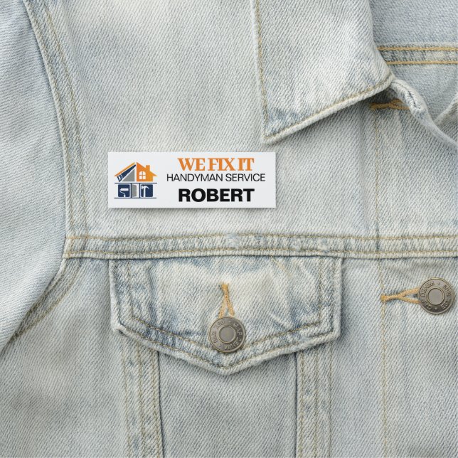 Professional Handyman Service ID Name Tag (In Situ)