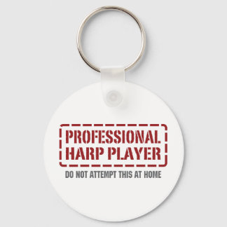 Professional Harp Player Key Ring