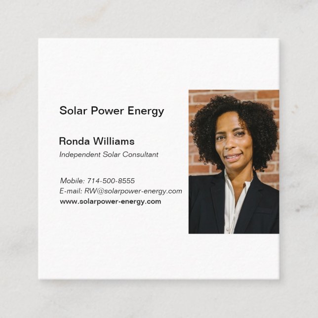 Professional HeadShot Business Card (Front)