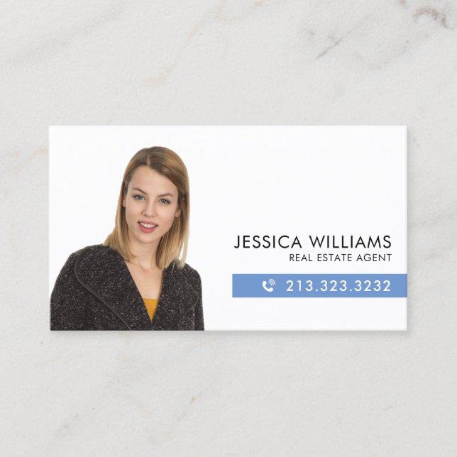 Professional Headshot Business Card (Front)