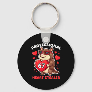Professional Heart Stealer Valentines 67 Meme 6 7  Key Ring