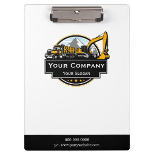 Professional Heavy Equipment Construction Company Clipboard