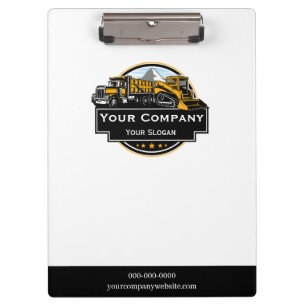 Professional Heavy Equipment Construction Company Clipboard