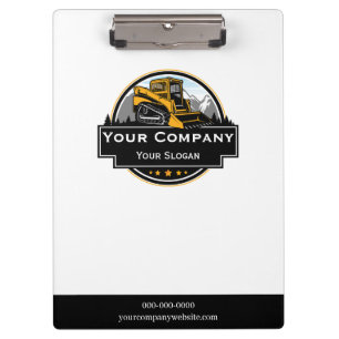 Professional Heavy Equipment Construction Company Clipboard