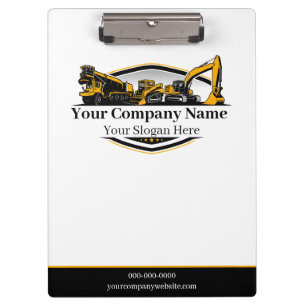 Professional Heavy Equipment Construction Company Clipboard