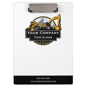 Professional Heavy Equipment Construction Company Clipboard