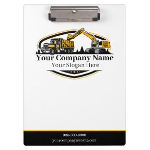 Professional Heavy Equipment Construction Company Clipboard