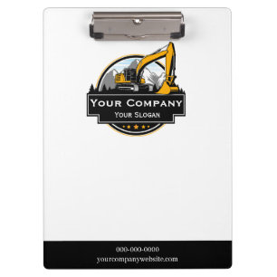 Professional Heavy Equipment Construction Company Clipboard