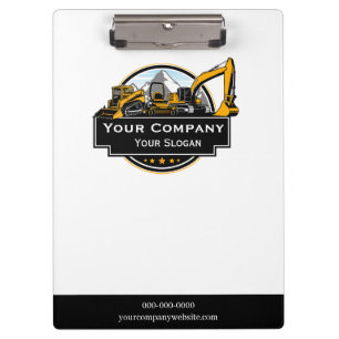Professional Heavy Equipment Construction Company Clipboard