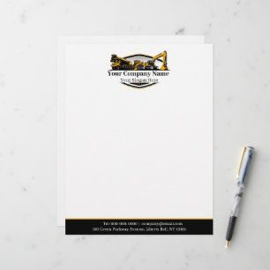 Professional Heavy Equipment Construction Company Custom Letterhead