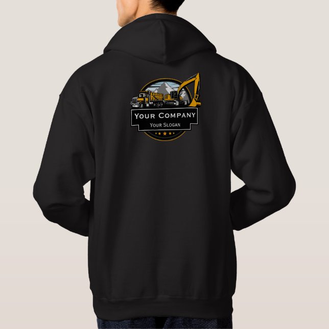 Professional Heavy Equipment Construction Company  Hoodie (Back)