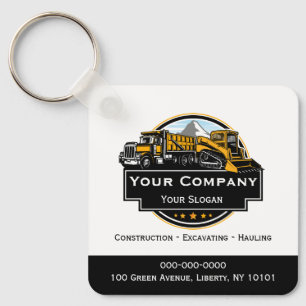 Professional Heavy Equipment Construction Company Key Ring
