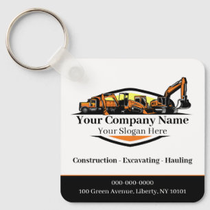Professional Heavy Equipment Construction Company Key Ring