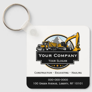 Professional Heavy Equipment Construction Company Key Ring