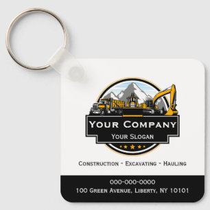 Professional Heavy Equipment Construction Company Key Ring