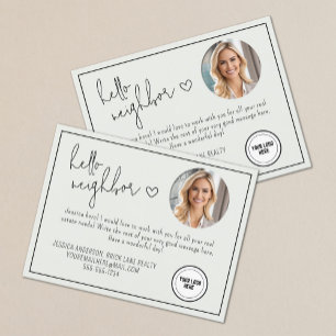 Professional Hello Neighbour Real Estate  Postcard