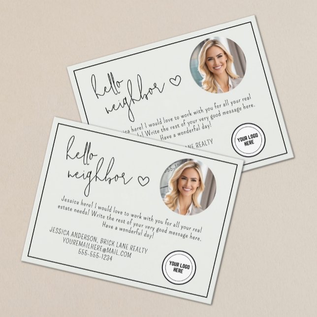 Professional Hello Neighbour Real Estate  Postcard (Creator Uploaded)