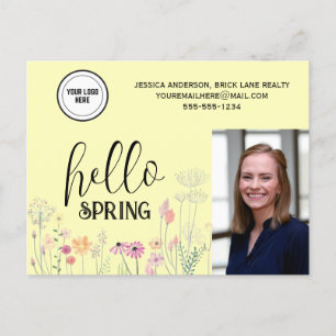 Professional Hello Spring Real Estate Marketing Postcard