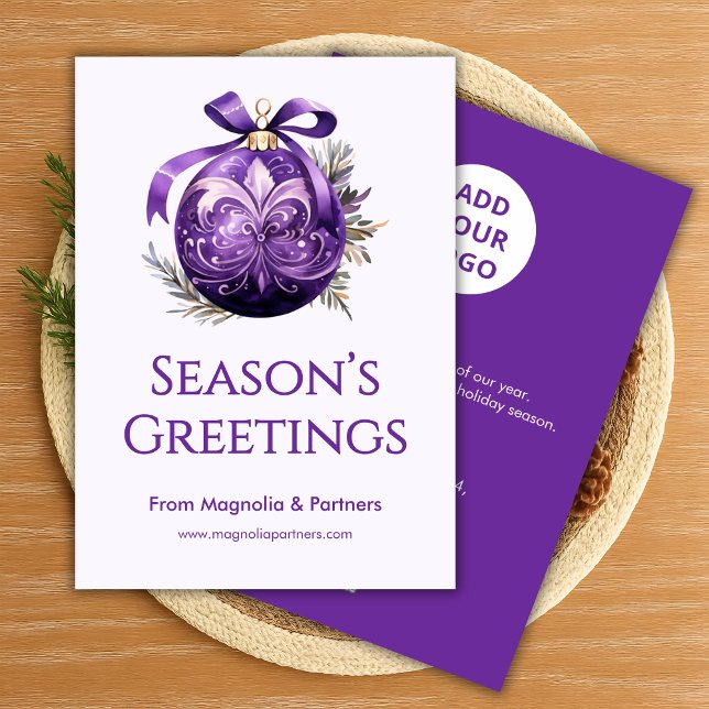 Professional Holiday Card | Logo & Website (Creator Uploaded)