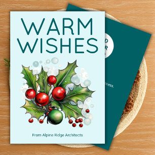 Professional Holiday Card with Company Logo