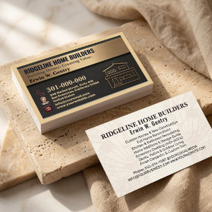 Professional Home Builder & Renovation Contractor Business Card