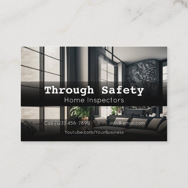 Professional Home Inspection Inspector Services Business Card (Back)