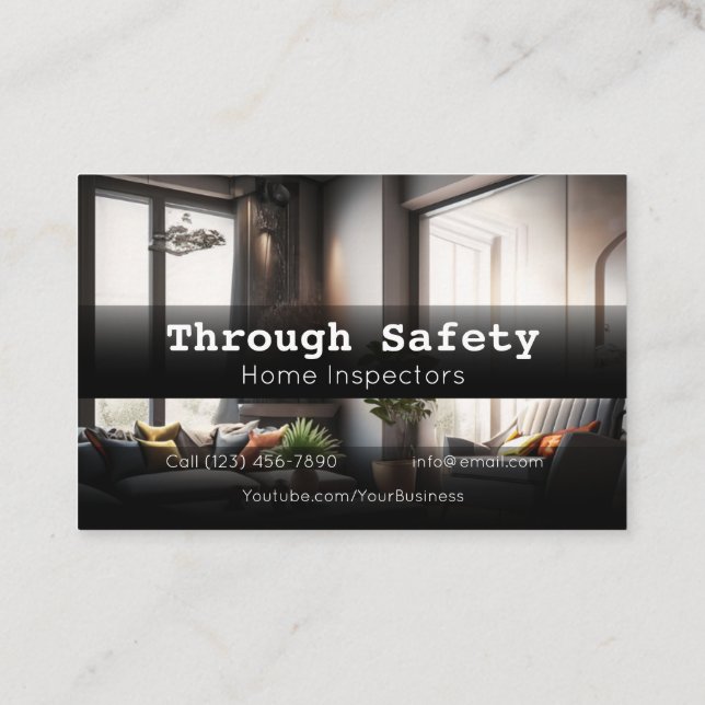 Professional Home Inspection Inspector Services Business Card (Back)