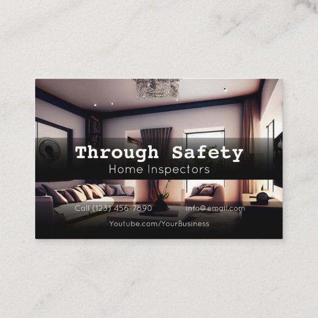 Professional Home Inspection Inspector Services Business Card (Back)